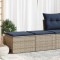 Gossi set mobilier gradina cu perne 2 piese gri poliratan/lemn acacia
