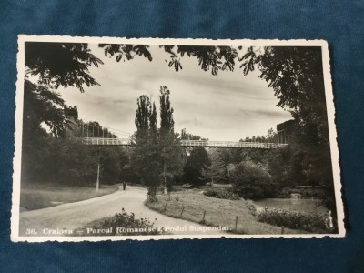 carte postala necirculata - Craiova / Parcul Romanescu - Podul Suspendat ! foto