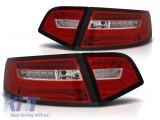 Kit de stopuri LED de tuning potrivit pentru Audi A6 C6 sedan 2008-2011 rosu/alb, stanga si dreapta Performance AutoTuning