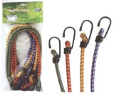 Set corzi elastice (gume de fixare) Strend Pro LB345, 8 mm, 4x100 cm, cu carlige din otel, sarcina max. 7 kg