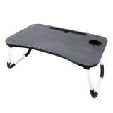 Masuta pliabila pentru laptop All Black, 60 x 40 x 28 cm, suport pahar