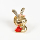Brosa martisor iepuras auriu