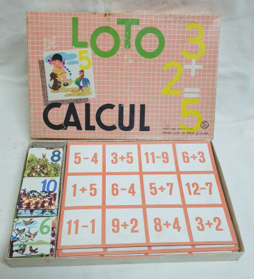 Jucarie veche de colectie LOTO CALCUL anul 1968 - Joc COMPLET si Rar foto