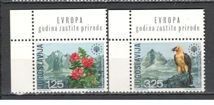 Iugoslavia.1970 Protejarea mediului-Flori si pasari DF.321