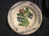 Design / Vintage - Farfurie deosebita cu flori URCC Turda mijlocul sec XX !