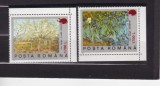 ROMANIA 2000 LP 1513 - 100 DE ANI DE LA MOARTE VAN GOGH +SUPRATIPAR PALETA MNH, Nestampilat