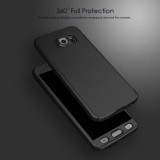 Husa protectie pentru Samsung Galaxy S6 Negru Fullbody fata-spate folie de protectie gratis, MyStyle