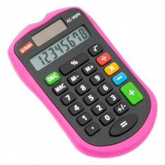 Calculator de birou, model cu 8 cifre, fucsia/negru, 6&amp;amp;#215;9 cm foto