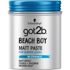 Pasta Modelatoare Par GOT2B Beach Boy, 100 ml, Medium Hold 3, Pasta pentru Par, Pasta de Par Modelatoare, Ceara pentru Coafare, Pasta de Par Matifiant foto