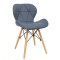 Scaun Eliza - cadru lemn - imitatie piele gri