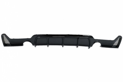 Difuzor Bara Spate Cu Evacuare Dubla BMW Seria 4 F32 F33 F36 (2013-2019) Negru Lucios Performance AutoTuning foto