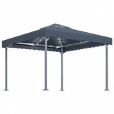 Pavilion cu siruri de lumini LED, antracit, 300x300cm aluminiu