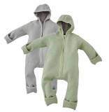 Salopeta bebeluși Alavya Home 98/104 l&acirc;nă organică - set 2 bucăți, khaki și gri