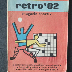 Revista Retro 82, magazin sportiv, 1982, 48 pagini, Balaci, Segarceanu, Bunaciu