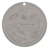 Suport Cratiță Silicon, 15.5cm, Culoare Gri, Oem