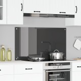 vidaXL Contrablat bucătărie gri &icirc;nchis 110x60x0.6 cm sticlă securizată