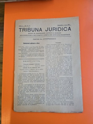 Tribuna Juridică nr. 10-12/1.06.1919 - foto