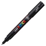 Marker UNI PC-1M Posca 0.7 mm,varf rotund,negru
