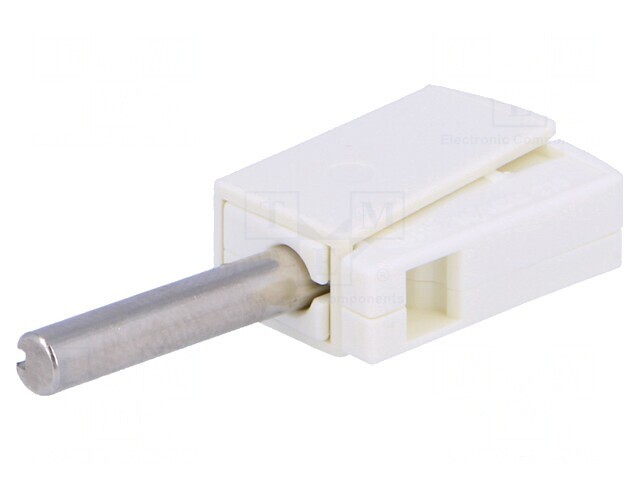 Mufă Banană 4mm Albă 20A 42V