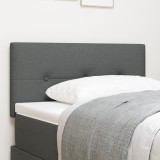 vidaXL Cap de pat LED gri &icirc;nchis cu butoane, tapițat, 80 cm