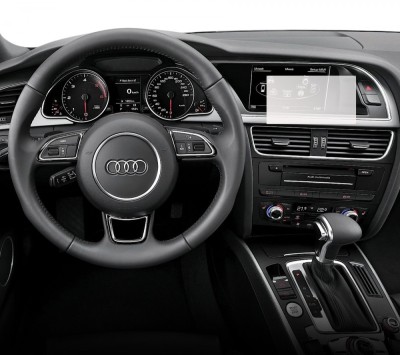 Folie Protectie Navigatie Audi A5 Sportback 2011-2016, Duragon, protectie Display Navigatie, silicon Transparent, Anti-zgarieturi, kit instalare foto