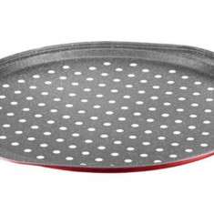 Tava pentru pizza Cherry, Ambition, 24 cm, otel carbon, rosu