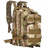 Ghiozdan/rucsac tactic, 4 compartimente, model Survival, camuflaj, verde, 23x24x42 cm, Springos GartenVIP DiyLine