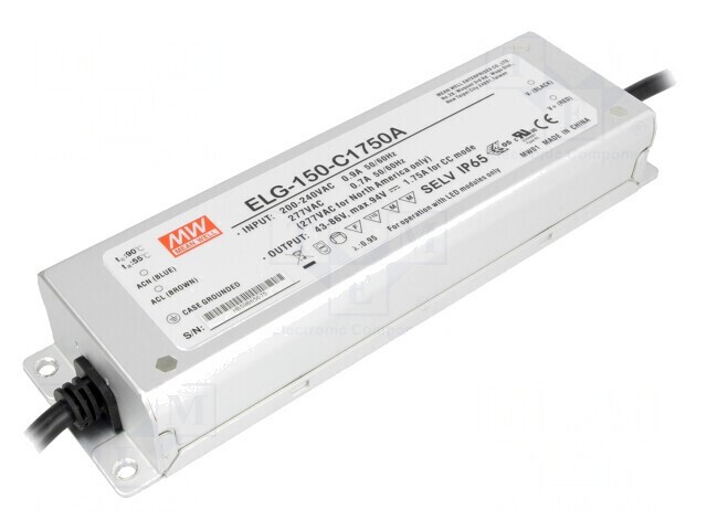 Alimentator LED 150W IP65 43-86V 875-1750mA