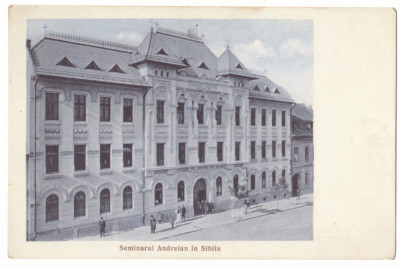 2850 - SIBIU, High School, Romania - old postcard - unused - 1915 foto