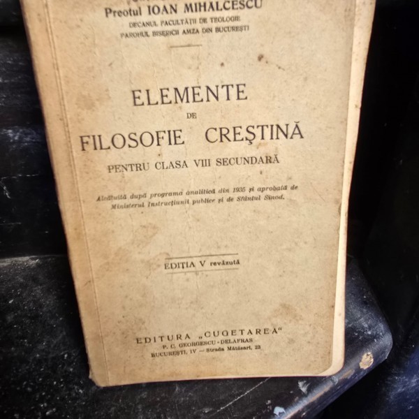 Ioan Mihalcescu - Elemente de filosofie crestina (1936)