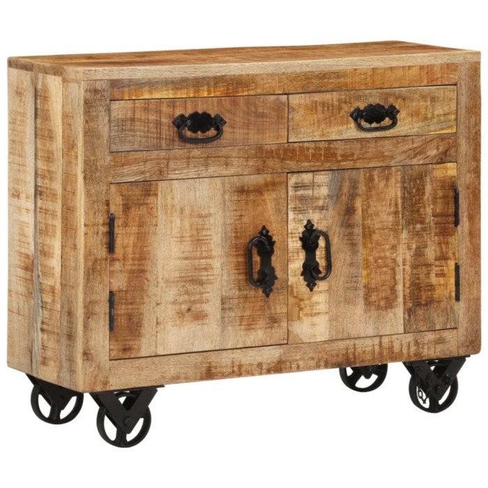 vidaXL Dulap, 80x30x65 cm, lemn masiv de mango brut