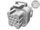 Conector AMPSEAL Automotive Mamă 8 Pini Negru