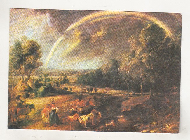 bnk cp Peter Paul Rubens - Peisaj cu curcubeu - uzata
