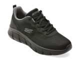 Cumpara ieftin Pantofi sport SKECHERS negri, BOBS B FLEX, din material textil