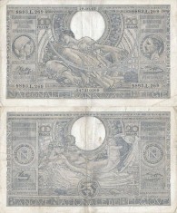 1942 (19 X), 100 francs (P-112a.2) - Belgia