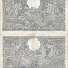 1942 (19 X), 100 francs (P-112a.2) - Belgia