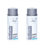 Vopsea Spray Gri Semnal RAL 7004, 2 x 400ml, Brilliante - Vopsea Acrilica Universală, Metal, Lemn, Plastic