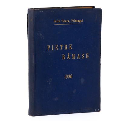 Petru Țiucra Pribeagul, Pietre rămase. Contribuții la Monografia județului Arad, 1936 cu dedicația autorului pentru Iuliu Hossu foto