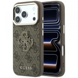 Husa pentru Apple iPhone 18 Pro Max / 17 Pro Max, Guess, 4G Big Resin Logo, Maro