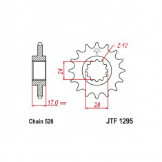 MBS Pinion fata Z14 520 JT, Cod Produs: JTF129514