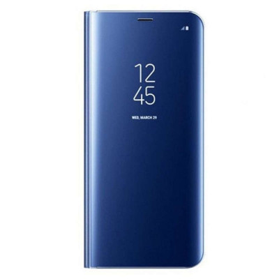 Husa Samsung Galaxy A7 2018 Flip Cover Oglinda Albastru foto