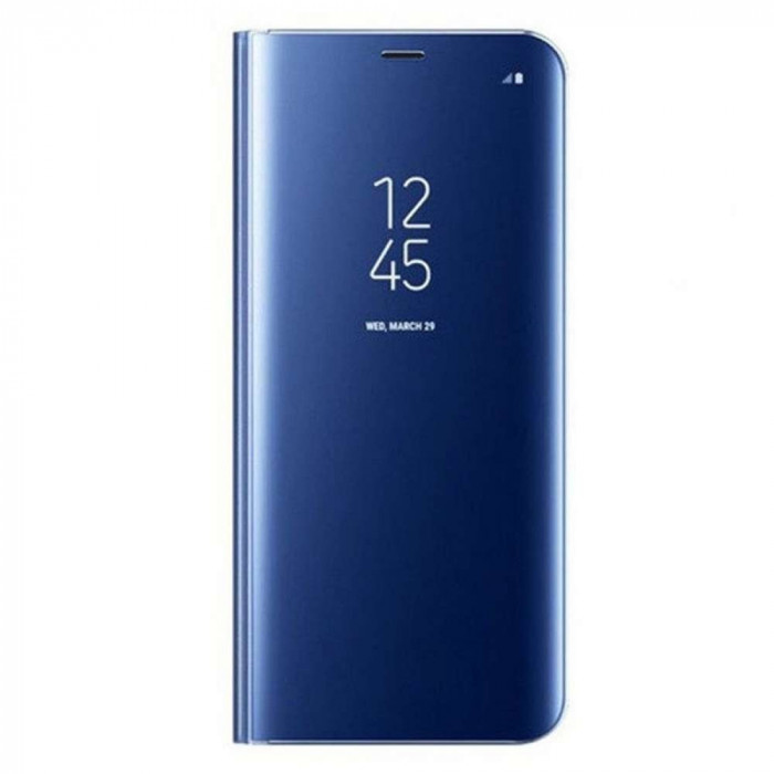 Husa Samsung Galaxy A7 2018 Flip Cover Oglinda Albastru