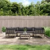 VidaXL Set mobilier de grădină cu perne, 7 piese, antracit, poliratan 3186799