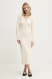 Abercrombie &amp; Fitch rochie culoarea bej, midi, mulată, KI159-4763