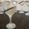 Serviciu, set 6 pahare de vin sau sampanie lucrate manual, cu picior, artist