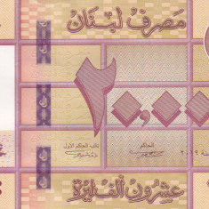 Bancnota Liban 20.000 Livre 2019 - P93 UNC
