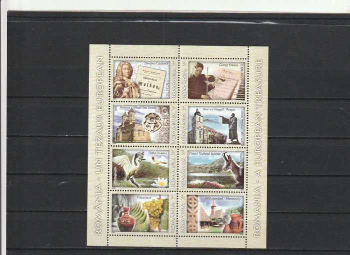 ROMANIA 2009 LP 1844 c ROMANIA - UN TEZAUR EUROPEAN MINICOALA TIP II MNH NESTAMP