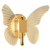 Aplica de Perete, LED, Design in forma de Fluture, Dimabila, 3 Tipuri de Lumina, Calda, Neutra si Rece, Potrivita pentru Perete sau Tavan in Dormitor,