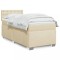 vidaXL Pat box spring cu saltea, crem, 90x200 cm, textil 3285790