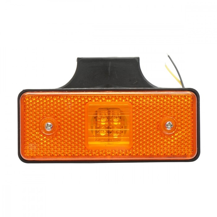 Lampa laterala galbena cu 4 Leduri SMD 12-24V